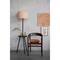 Hello Honey® 63" Natural Scandinavian Wood Table Lamp with Shelf and Linen Shade